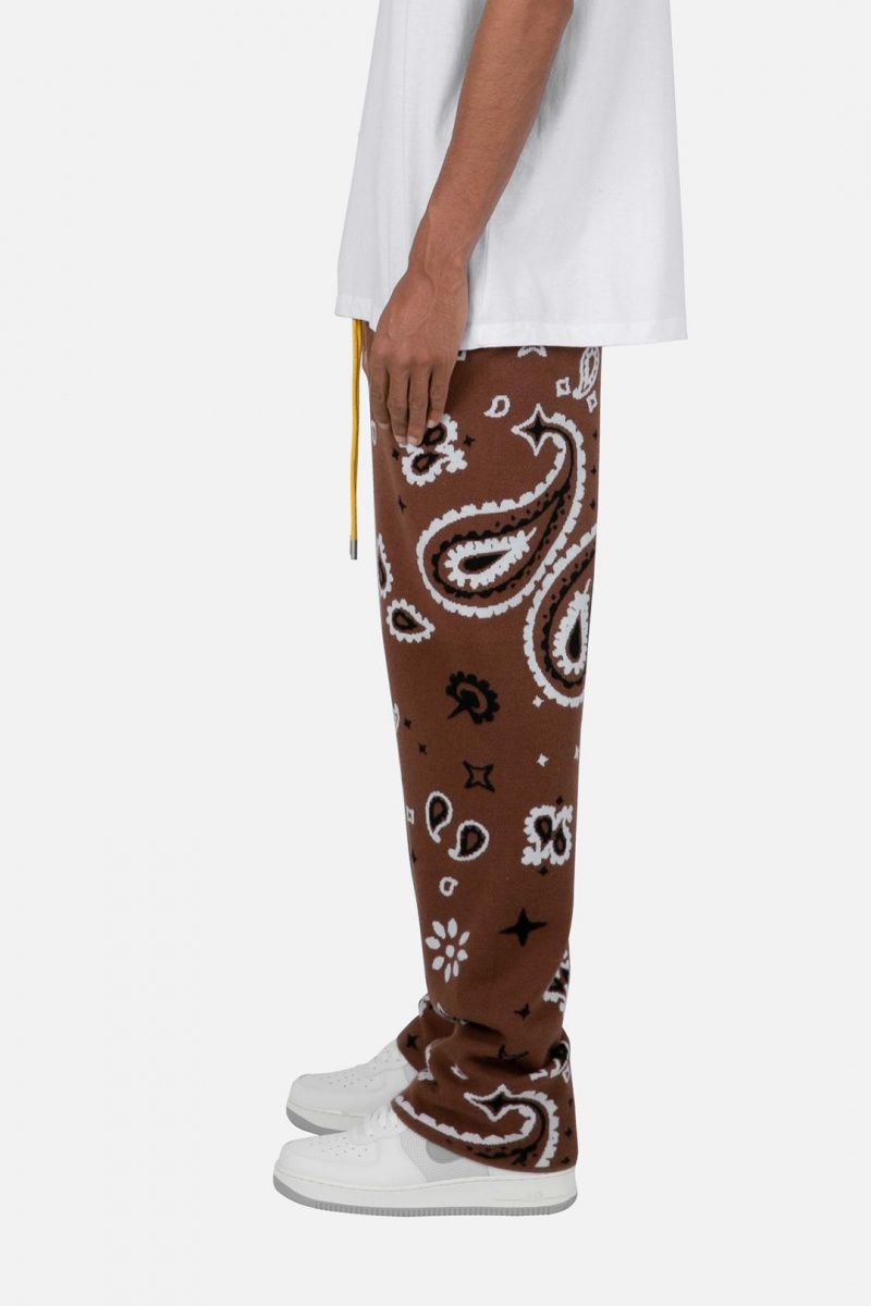 Pantalon Survêtement Mnml Paisley Knit Sweatpants Marron  | ZBD-2627561