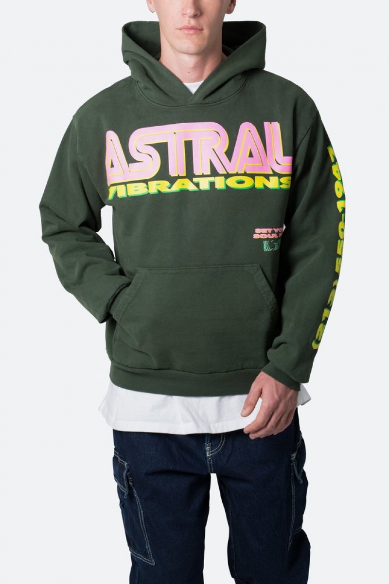 Hoodies Mnml Astral Vibrations Hoodie Ivy  | GJJ-7942912