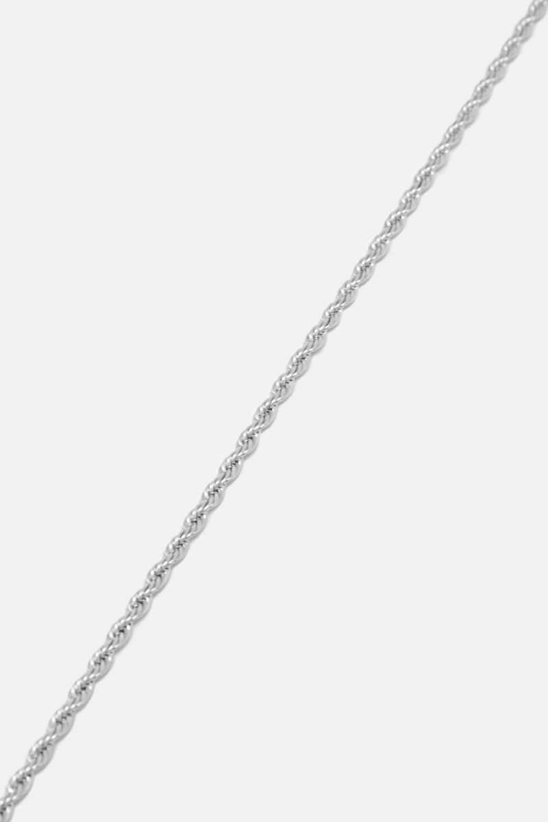 Bijoux Mnml A3 Long Rope Chain Argent Homme | XZO-2981877