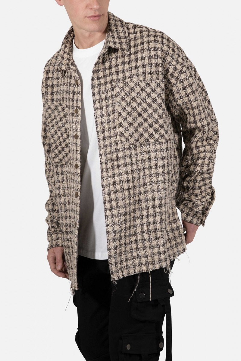 Chemises Mnml Heavyweight Woven Flannel Marron Homme | RFB-6296467