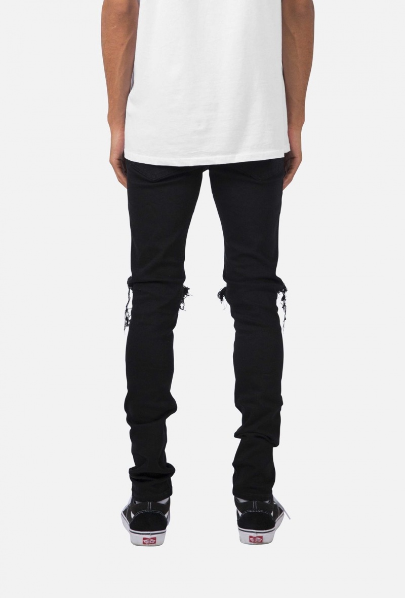 Skinny Denim Mnml X1 Mince Denim Noir Homme | DKO-2538495