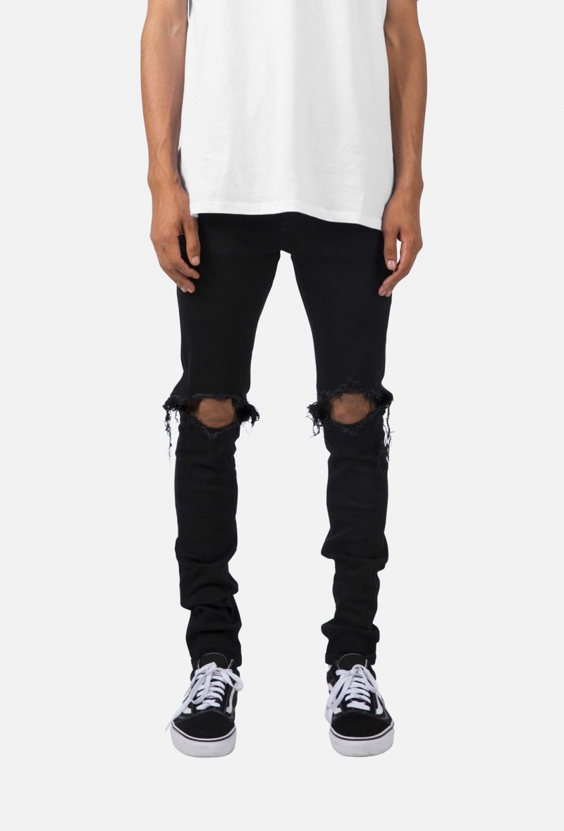 Skinny Denim Mnml X1 Mince Denim Noir Homme | DKO-2538495