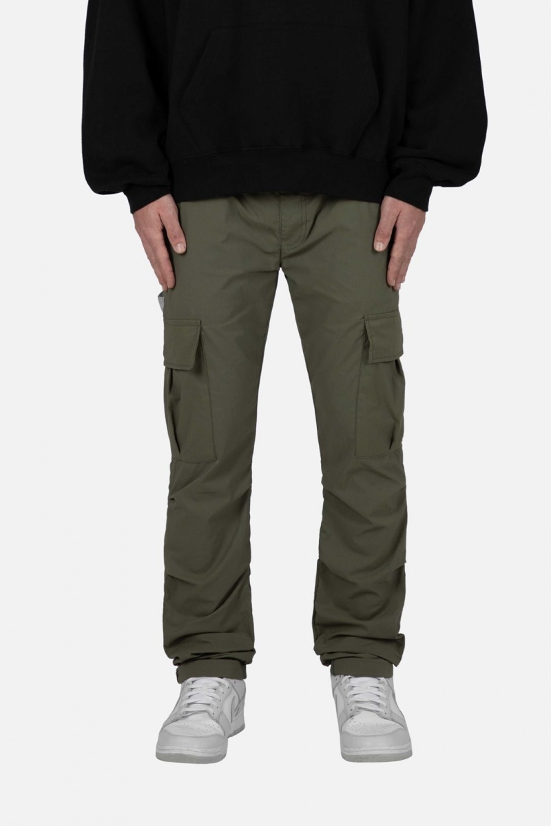 Cargos Mnml Cropped Baggy Cargo Vert  | QQS-4026301