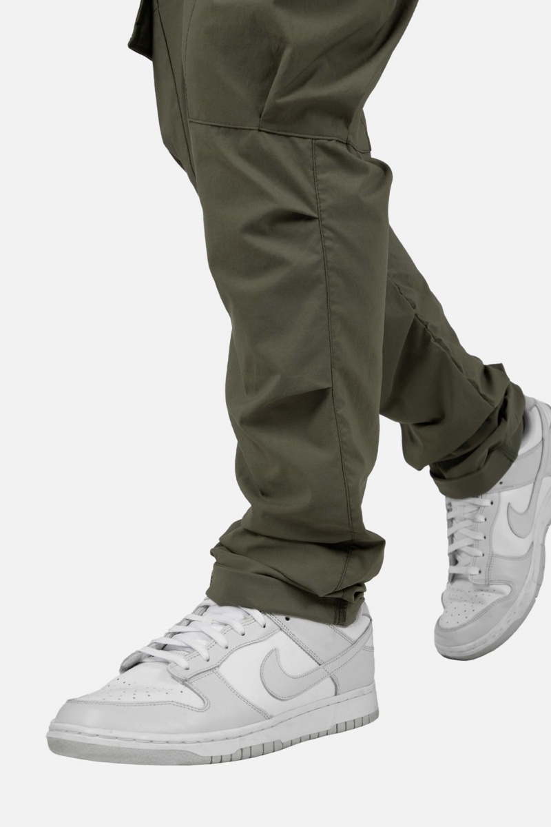 Cargos Mnml Cropped Baggy Cargo Vert  | QQS-4026301