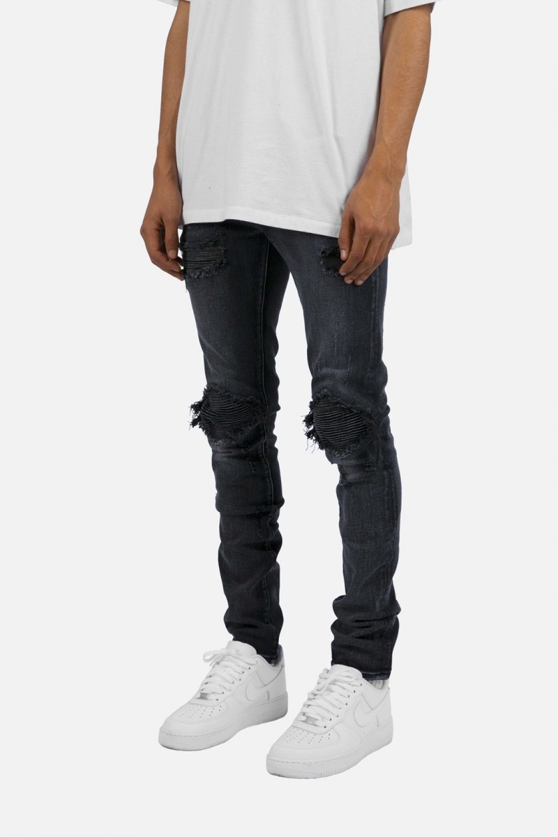 Skinny Denim Mnml X162 Mince Denim Noir Homme | HPZ-9887639