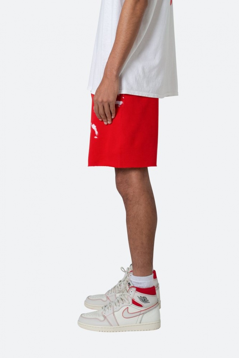 Short Mnml Contrast Paneled Sweatshorts Rouge  | FUX-0443156