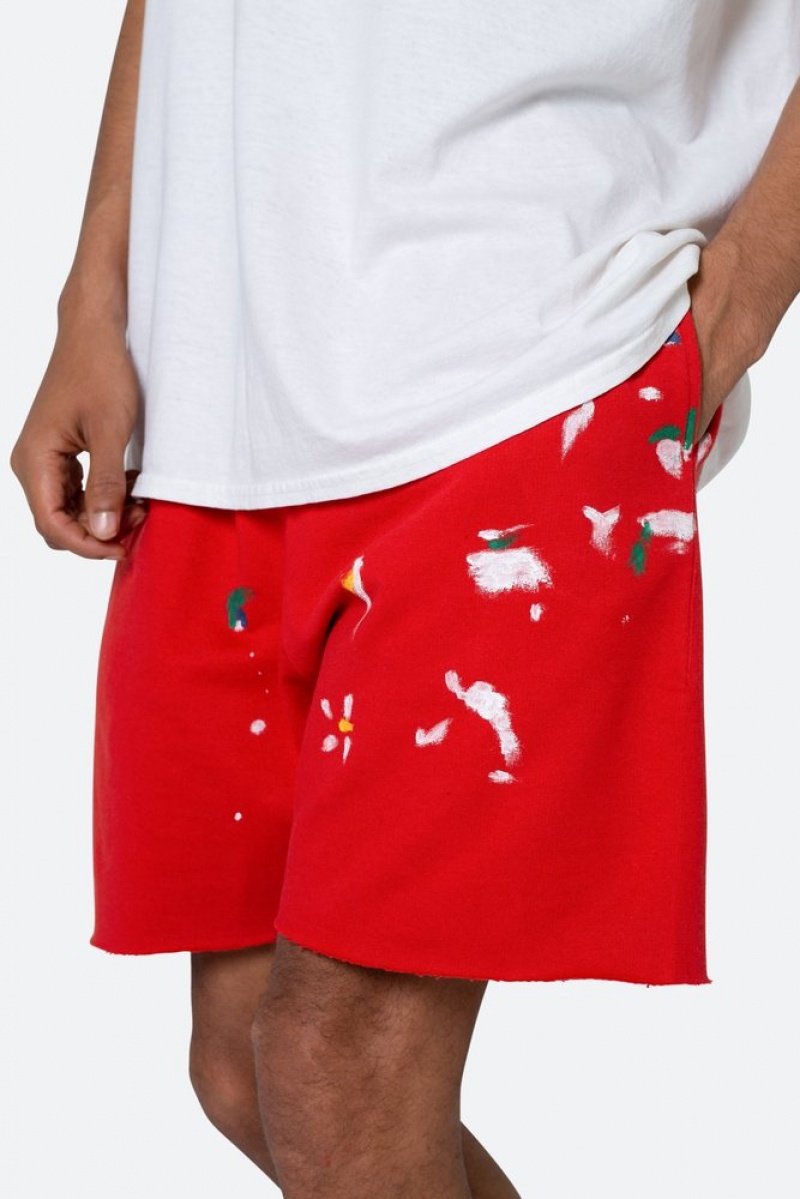 Short Mnml Contrast Paneled Sweatshorts Rouge  | FUX-0443156