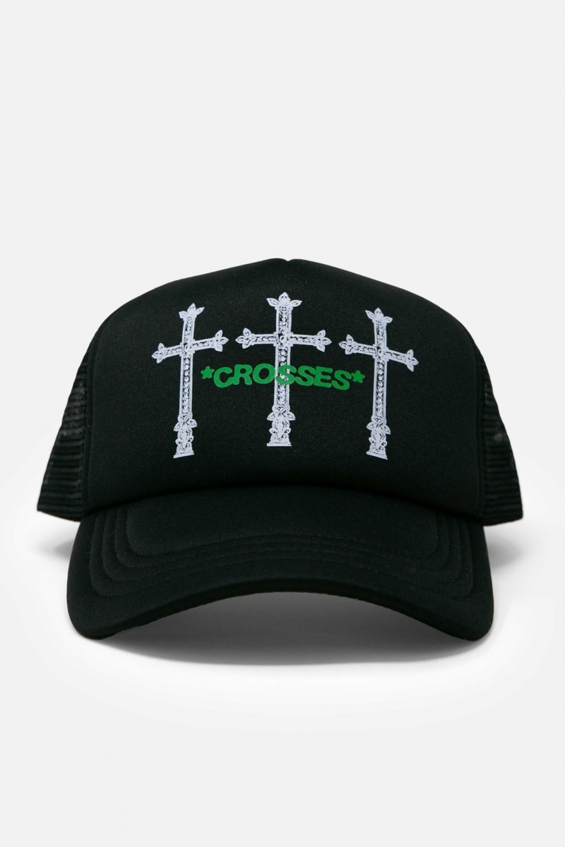 Chapeaux Mnml Crosses Trucker Cap Noir  | UBV-2534567