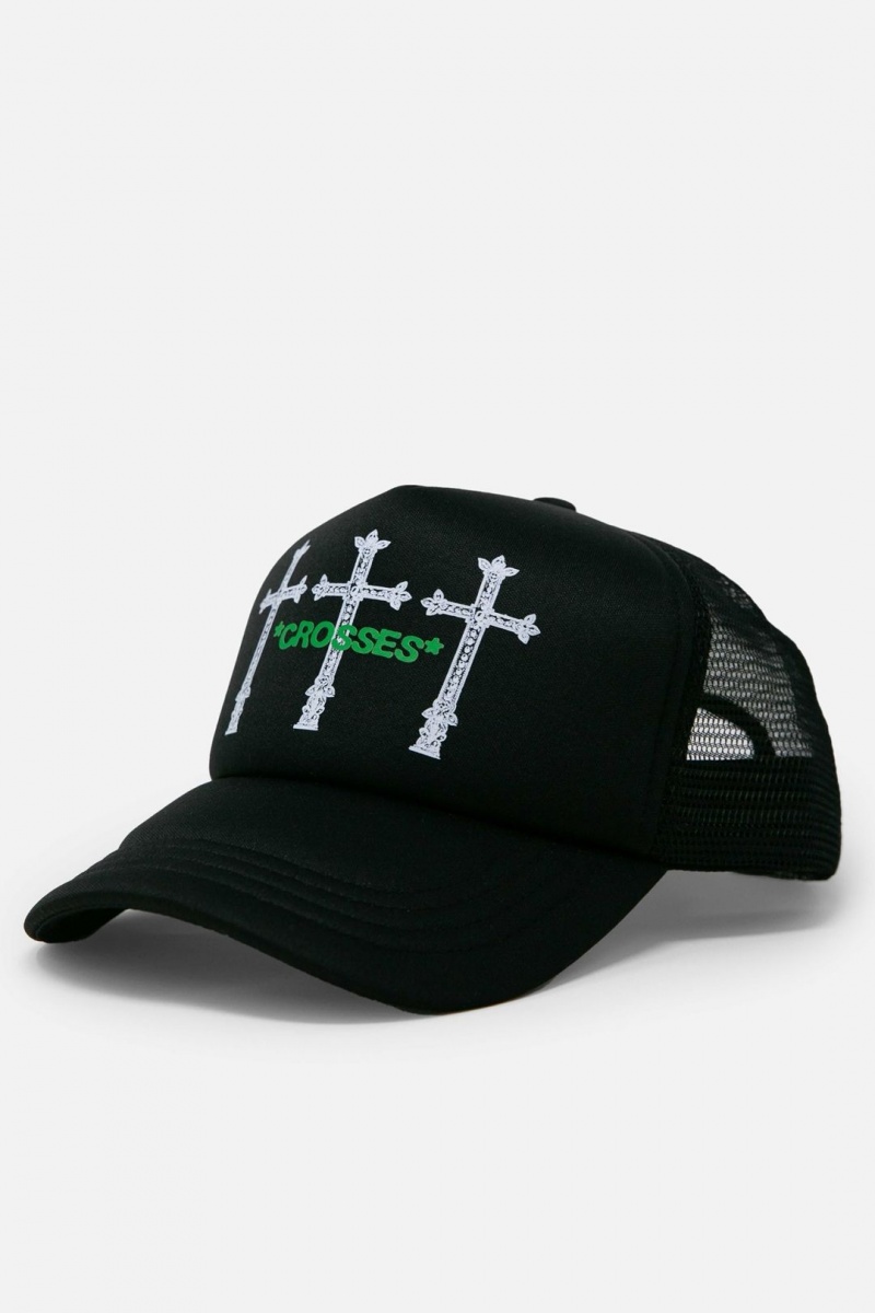 Chapeaux Mnml Crosses Trucker Cap Noir  | UBV-2534567