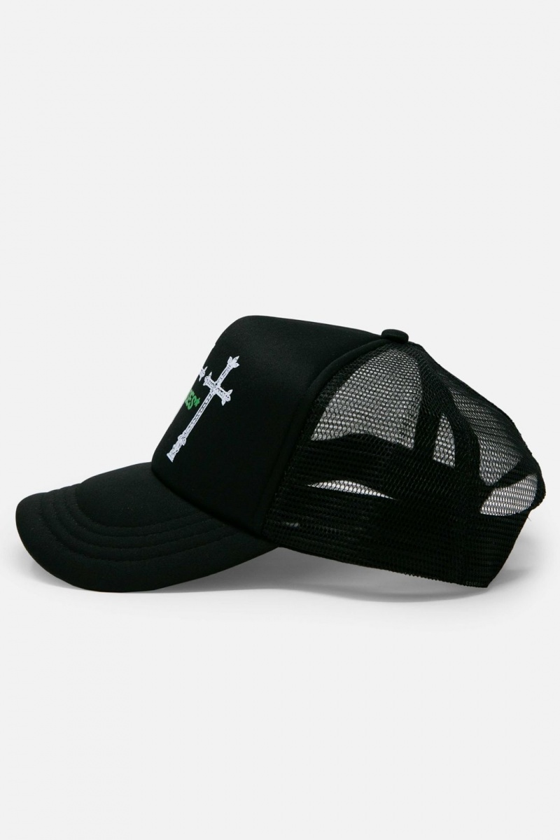 Chapeaux Mnml Crosses Trucker Cap Noir  | UBV-2534567