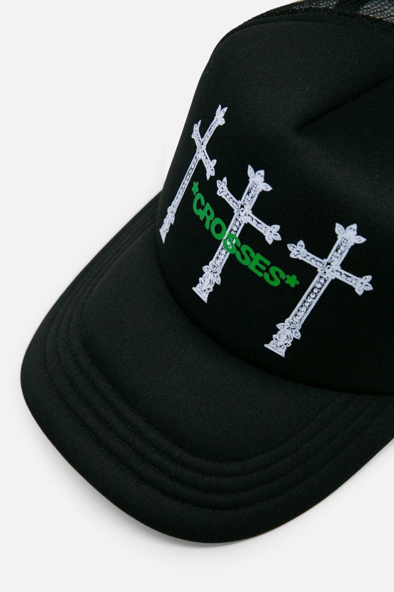 Chapeaux Mnml Crosses Trucker Cap Noir  | UBV-2534567