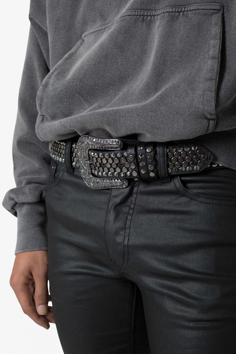 Ceintures Mnml Flathead Metal Studded Belt Noir  | GMK-6152086