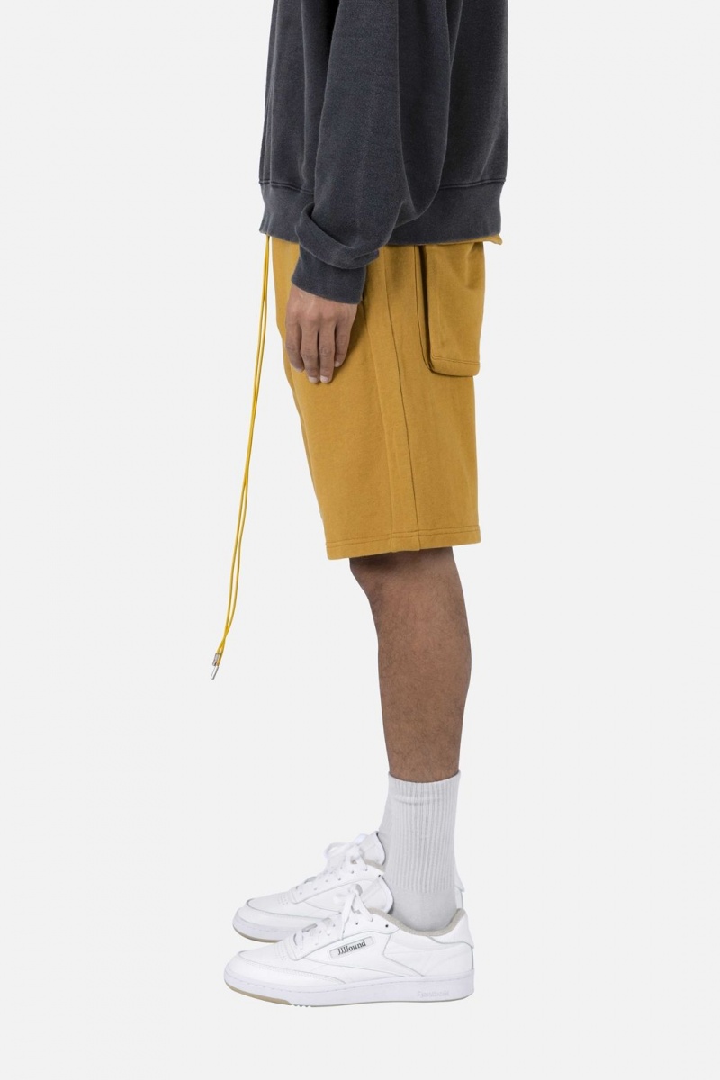 Short Mnml Flap Pocket Sweatshorts Moutarde Homme | VHM-1808898