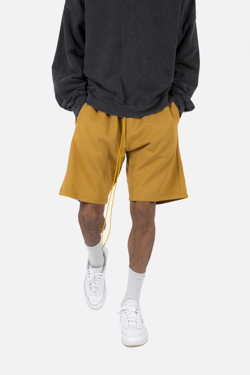 Short Mnml Flap Pocket Sweatshorts Moutarde Homme | VHM-1808898