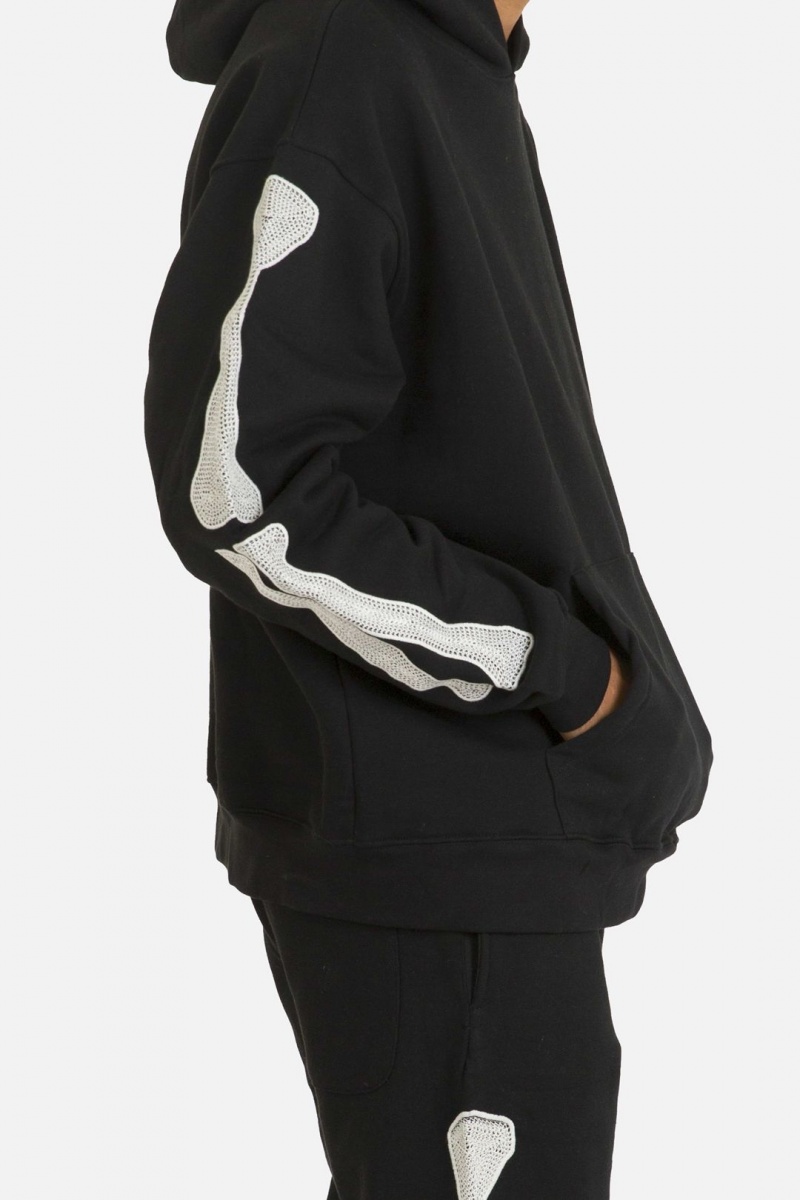 Sweats Mnml Skeleton Hoodie Noir Homme | XDX-6691927