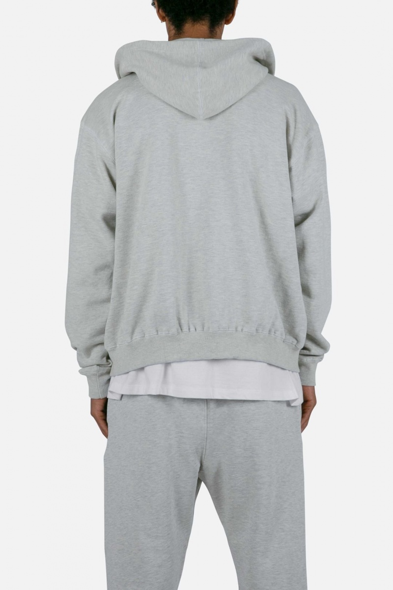 Sweats Mnml Basic Zip Up Hoodie Grise  | HTG-5719294