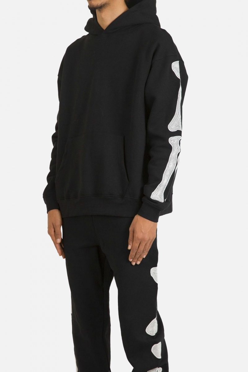 Sweats Mnml Skeleton Hoodie Noir Homme | XDX-6691927