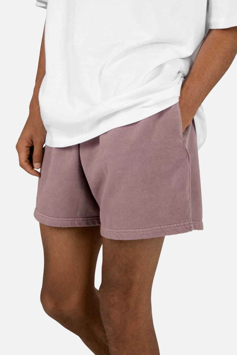 Short Mnml Vintage Washed Sweatshorts Violette Homme | WSL-9779995