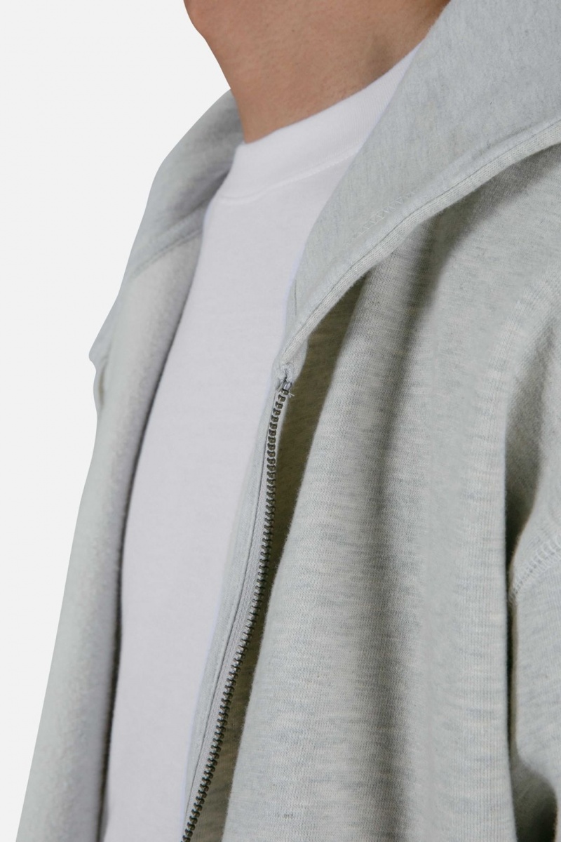 Sweats Mnml Basic Zip Up Hoodie Grise  | HTG-5719294