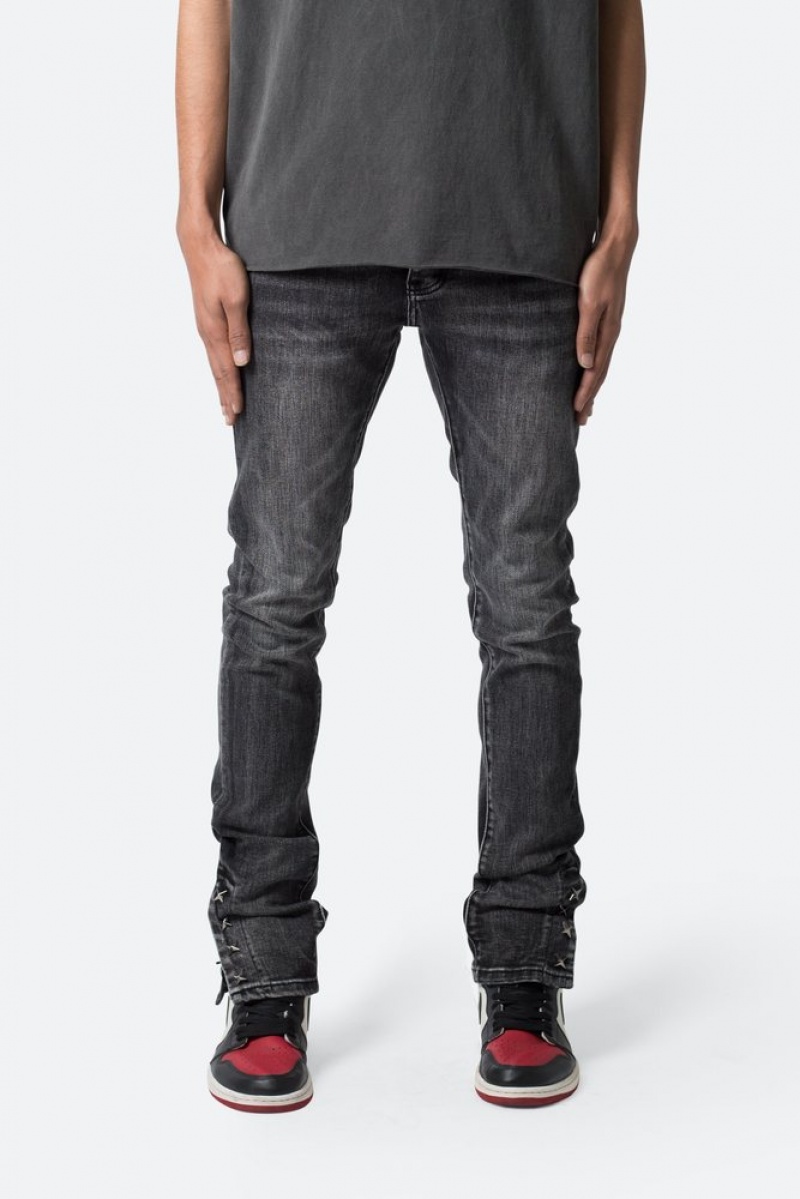 Straight Denim Mnml M588 Snap Slim Denim Noir  | CWJ-7240978