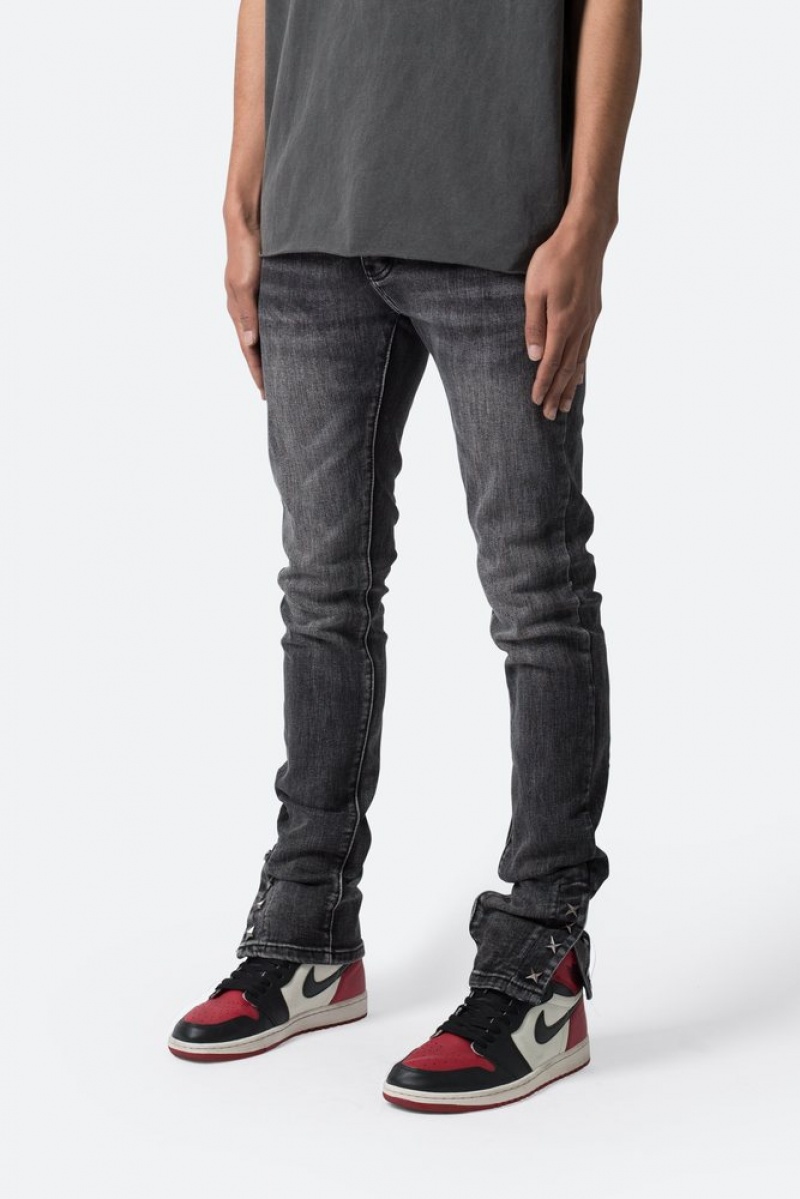 Straight Denim Mnml M588 Snap Slim Denim Noir  | CWJ-7240978