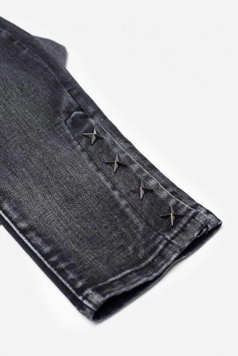 Straight Denim Mnml M588 Snap Slim Denim Noir  | CWJ-7240978