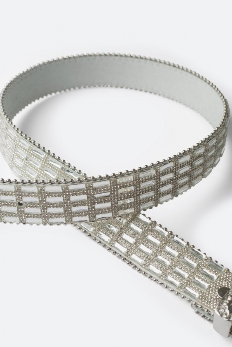 Ceintures Mnml Mirrored Studded Belt Argent  | MHS-1309398