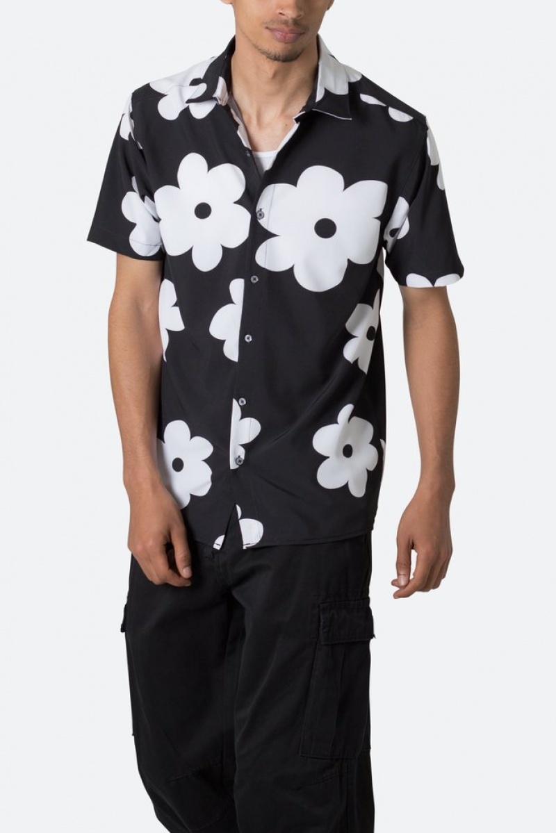 Chemises Mnml S/S Button Up Shirt Daisy Print  | KUU-6861308