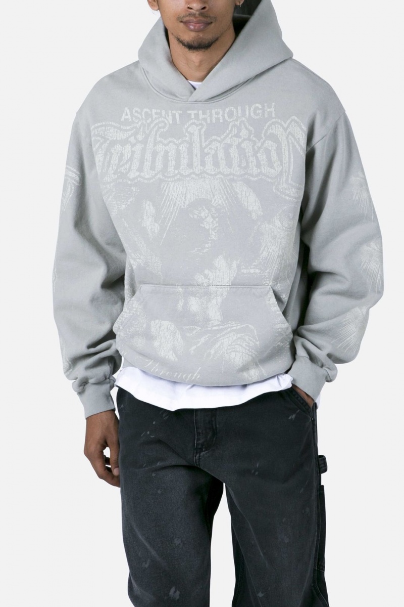 Sweat a Capuche Mnml Tribulation Hoodie Bleu Clair  | VVH-9924090