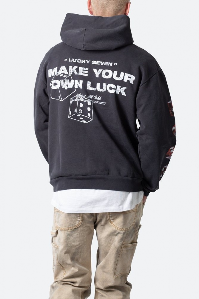 Hoodies Mnml Lucky Seven Hoodie Noir  | WMZ-8920876