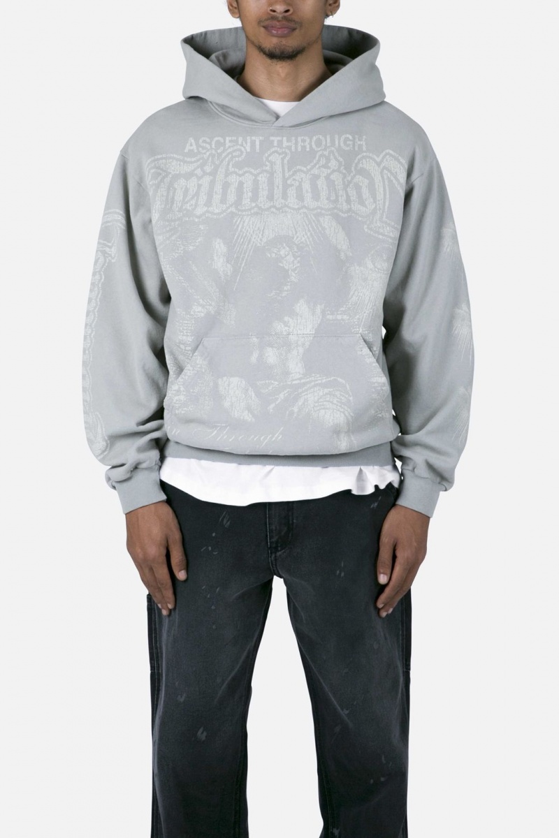 Sweat a Capuche Mnml Tribulation Hoodie Bleu Clair  | VVH-9924090