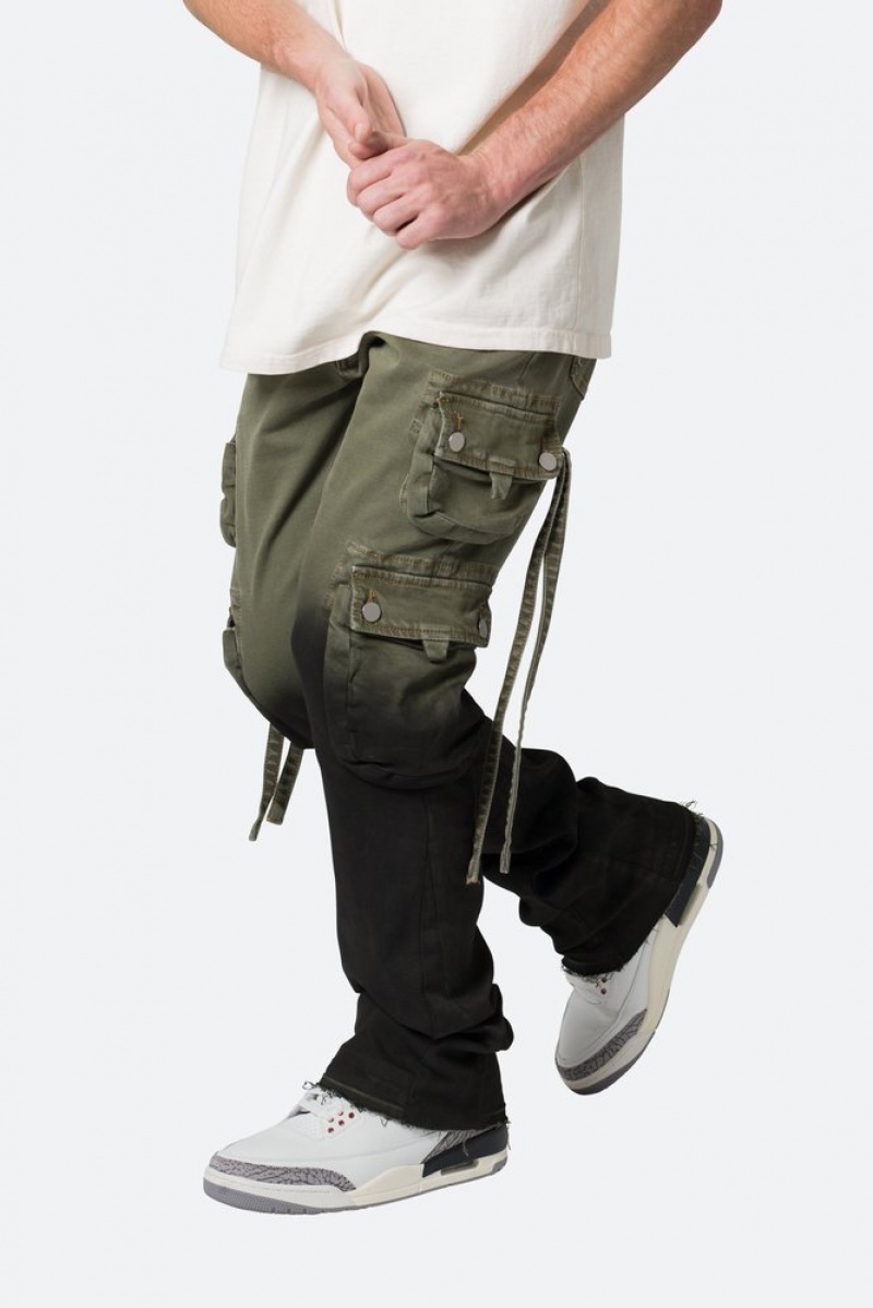 Flare Denim Mnml B569 Cargo Flare Denim Olive/Black  | VPT-0908244