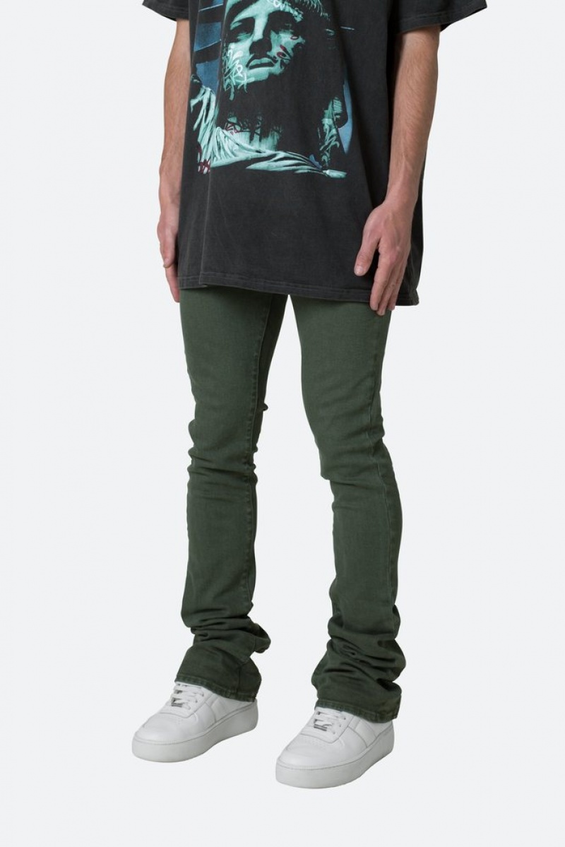 Skinny Denim Mnml X491 Convertible Mince Denim Vert Olive  | IHT-1931349