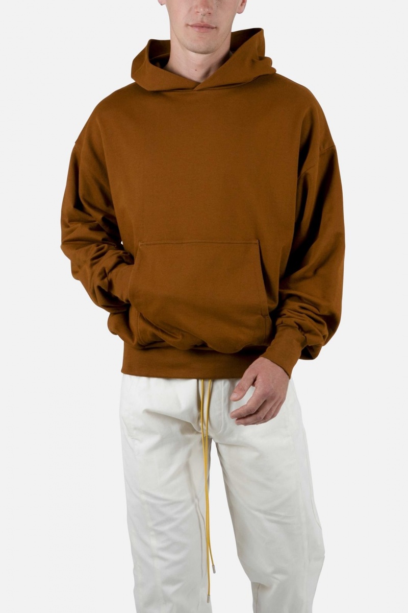 Sweats Mnml Double Layer Hoodie Marron Homme | DZU-7875482