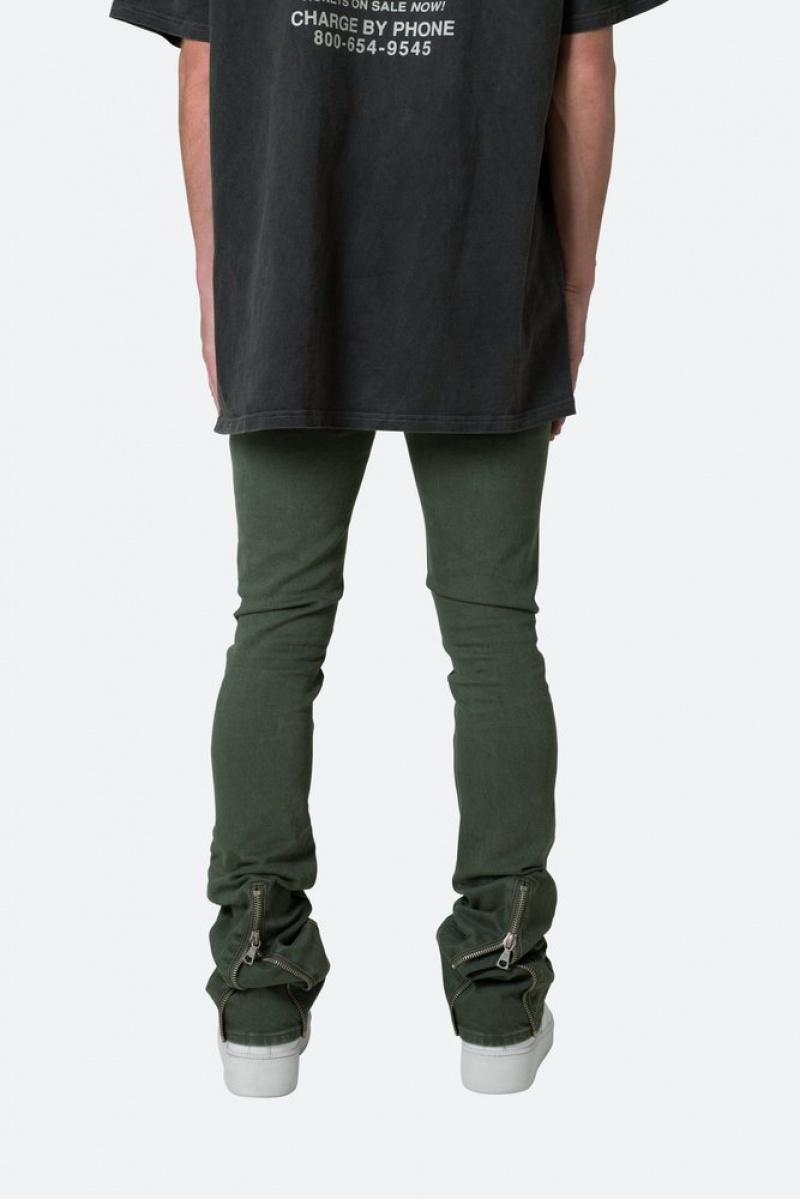 Skinny Denim Mnml X491 Convertible Mince Denim Vert Olive  | IHT-1931349