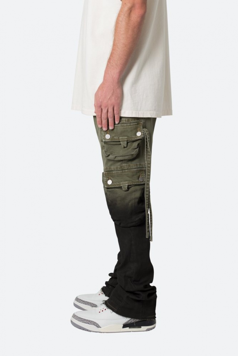 Flare Denim Mnml B569 Cargo Flare Denim Olive/Black  | VPT-0908244