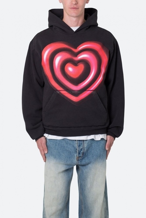 Hoodies Mnml Broken Heart Hoodie Noir  | MJM-9781330