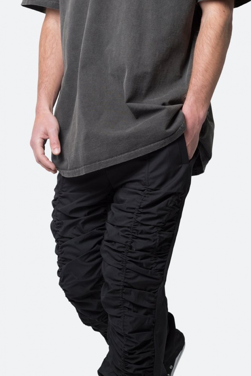 Pants & Chinos Mnml Ruched Stacked Drawcord Pants Noir  | SET-1827078