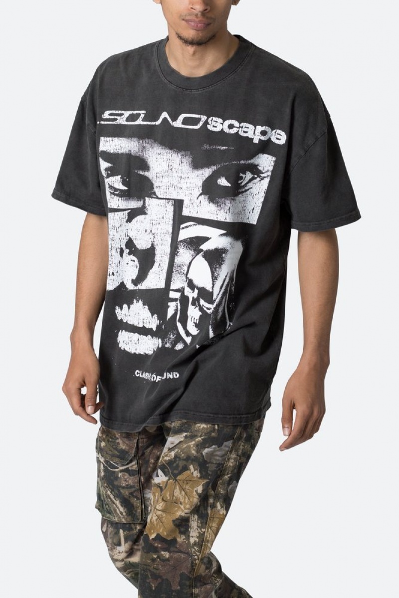 Tees Mnml Soundscape Tee Noir  | SMN-1019653