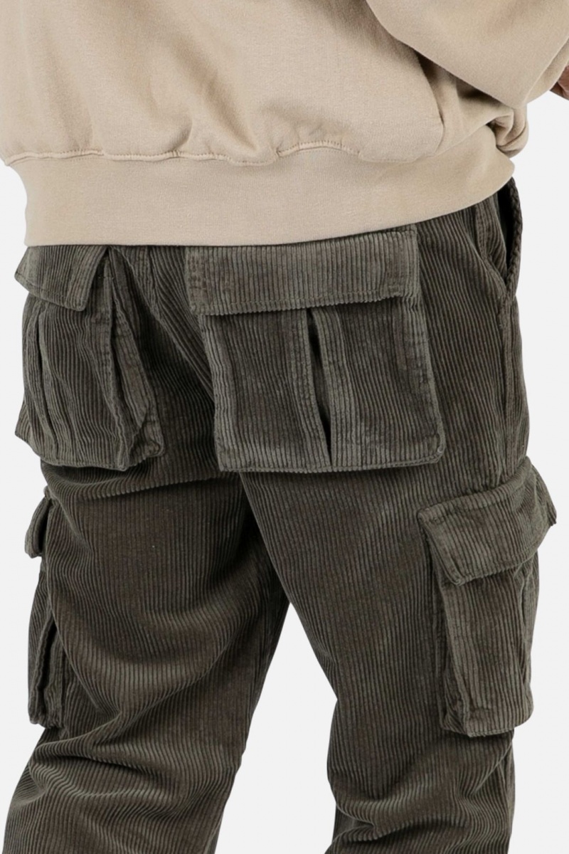 Cargos Mnml Vintage Corduroy Cargo Pants Vert Olive Homme | MQT-4378253