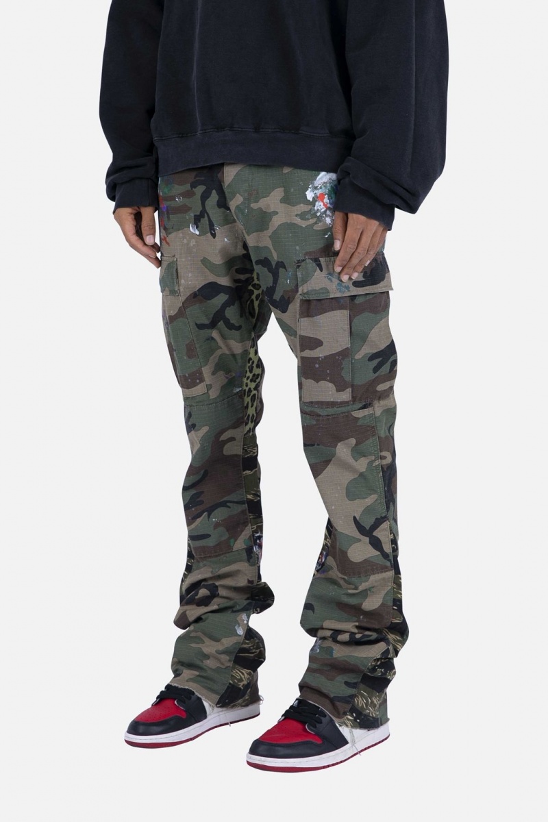 Jean Mnml Contrast Bootcut Cargo Pants Camouflage Homme | DNB-9492670