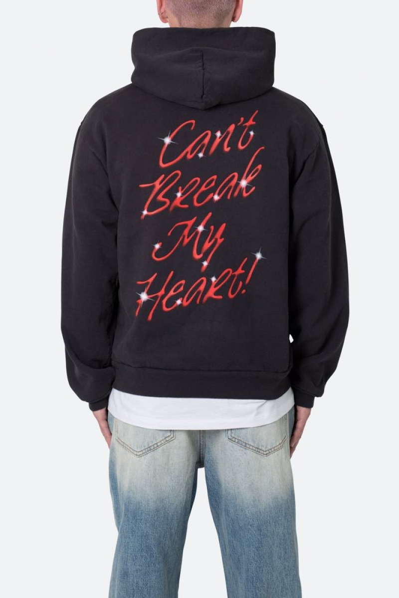 Hoodies Mnml Broken Heart Hoodie Noir  | MJM-9781330