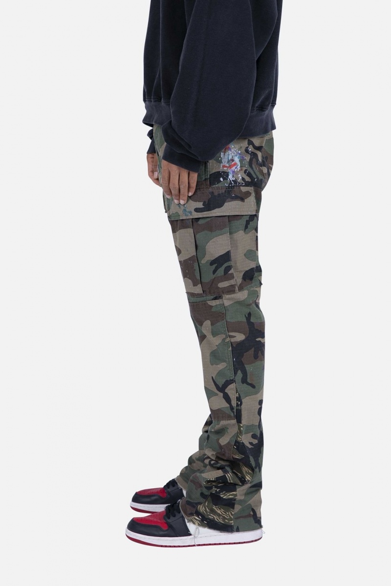 Jean Mnml Contrast Bootcut Cargo Pants Camouflage Homme | DNB-9492670