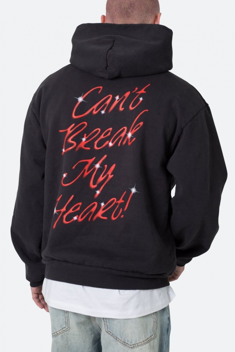 Hoodies Mnml Broken Heart Hoodie Noir  | MJM-9781330