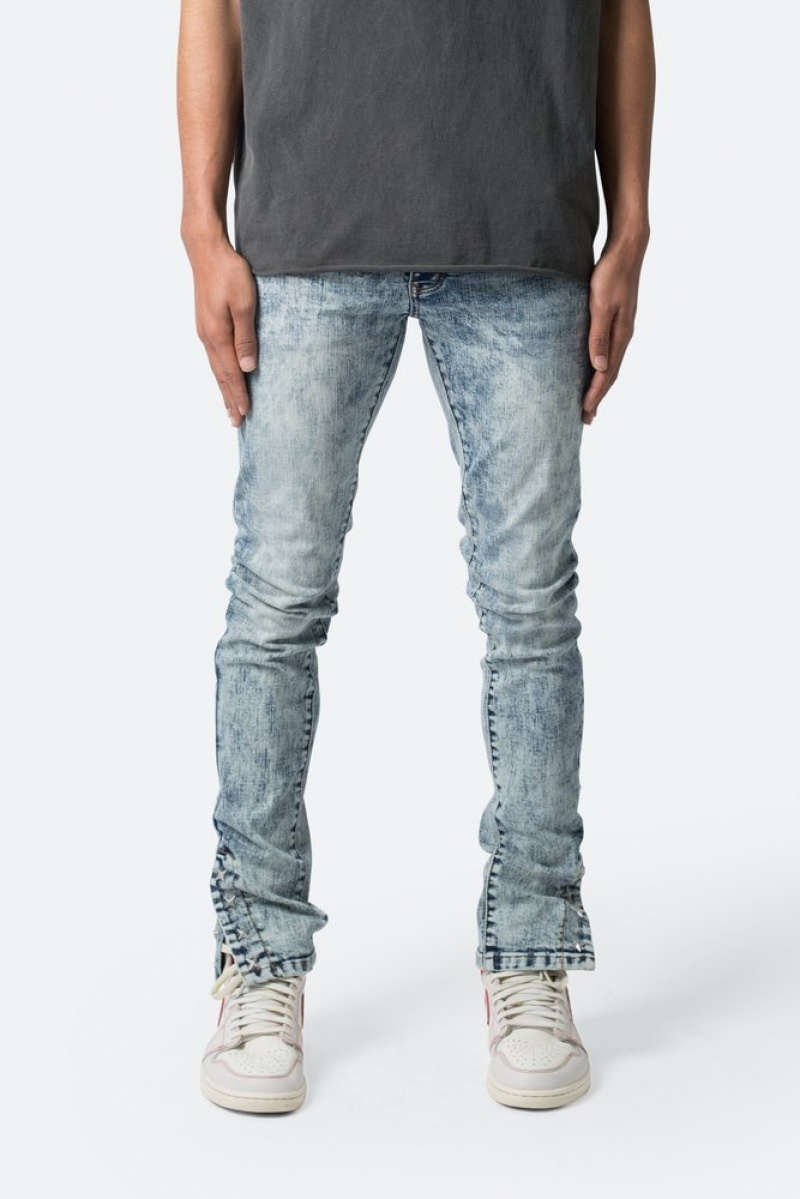 Straight Denim Mnml M588 Snap Slim Denim Bleu  | ZTB-6273129