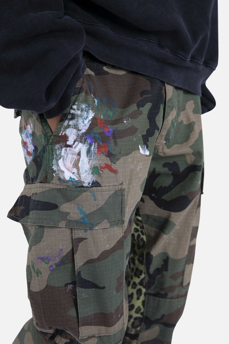 Jean Mnml Contrast Bootcut Cargo Pants Camouflage Homme | DNB-9492670