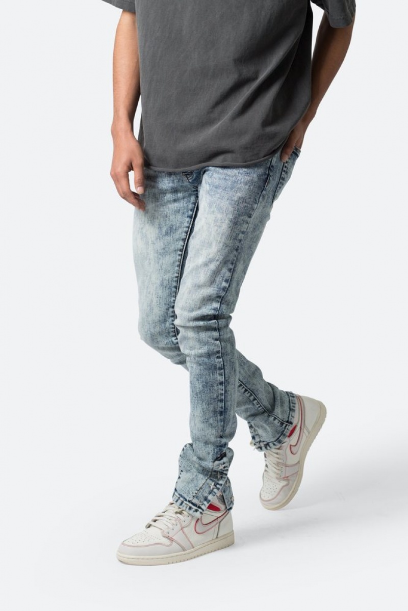 Straight Denim Mnml M588 Snap Slim Denim Bleu  | ZTB-6273129