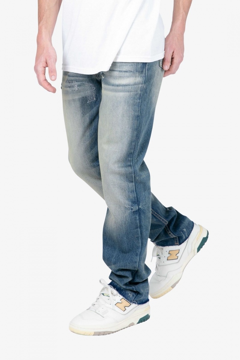 Baggy Denim Mnml V437 Baggy Denim Bleu Homme | WKX-2848007