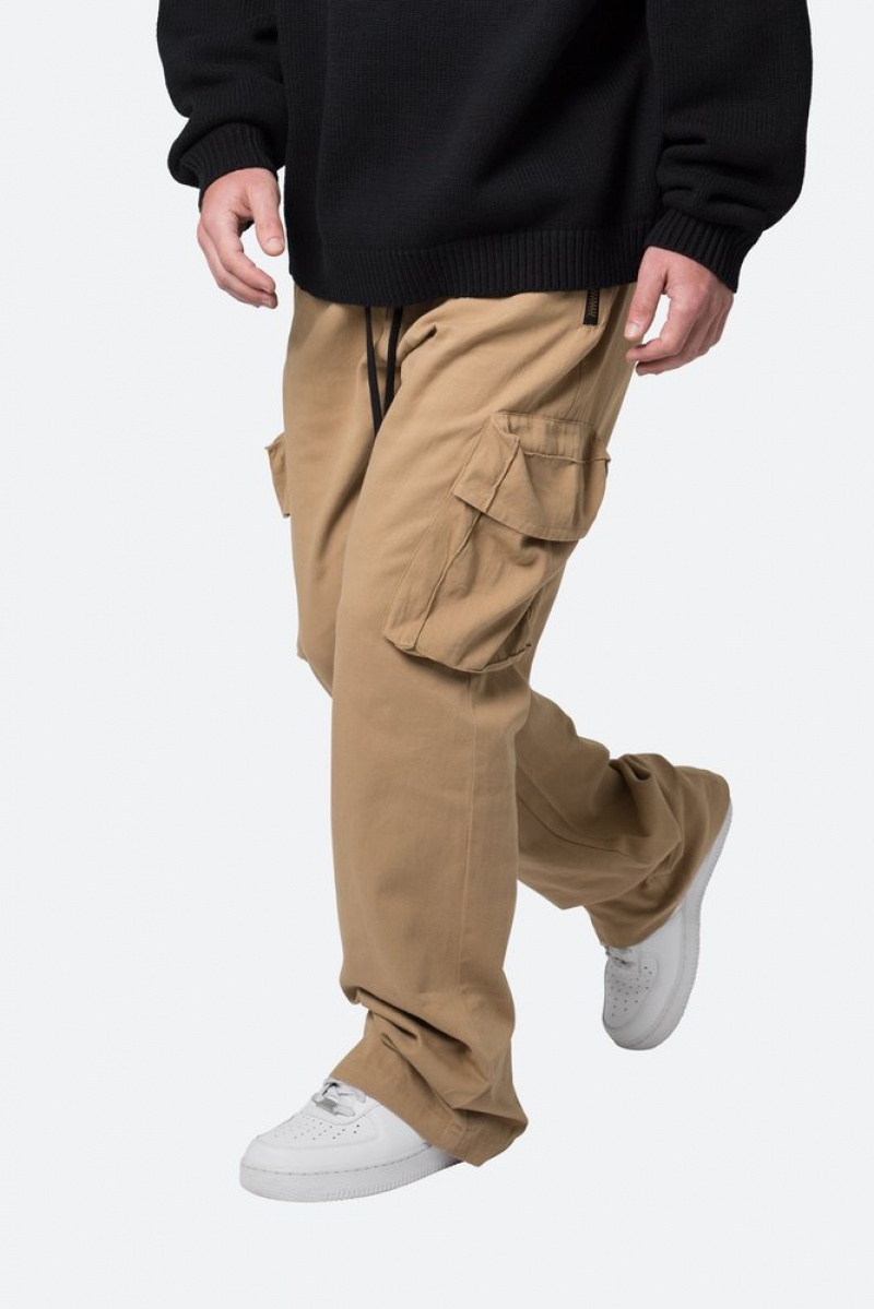 Cargos Mnml Drawcord Flare Cargo Pants Kaki  | GED-3981387