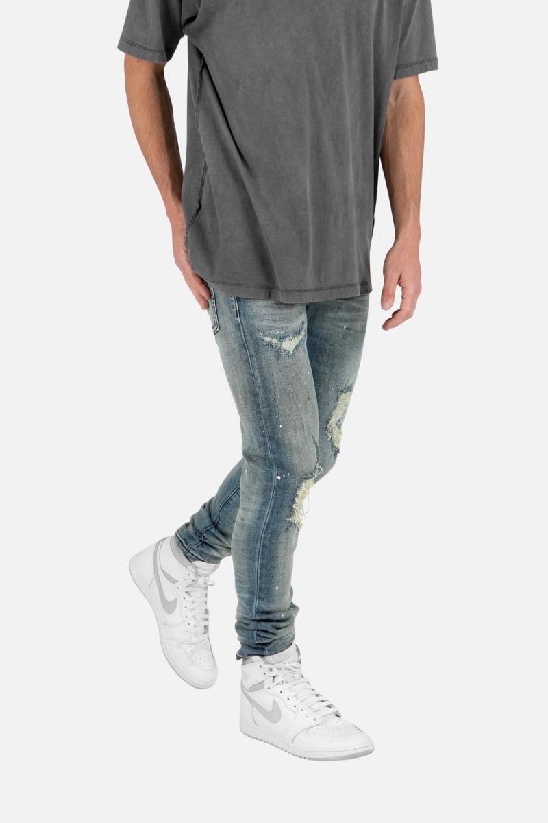 Jean Mnml M362 Slim Denim Bleu Homme | XEA-9963266